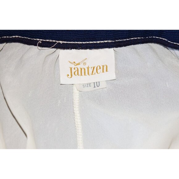 Vintage 60s Jantzen Tennis Skirt Women's Size 10 Navy Blue with White Piping Spo - Picture 6 of 7